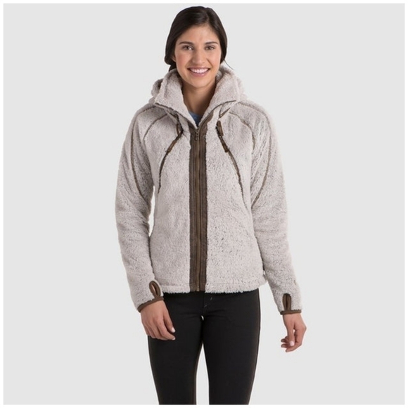 KUHL Women's full zip hooded thumb hole Flight Jacket sz M